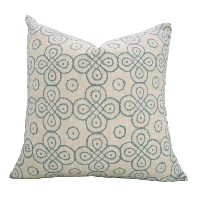 Artisan Cushion Cover 14x14 Inch Decorative Throw Linen Blend- Shubhang For Sale