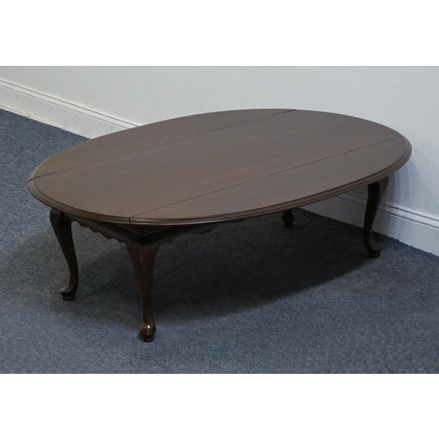 Ethan Allen Georgian Court Solid Cherry Traditional Style 50" Accent Drop Leaf Coffee Table 11-8161 For Sale - Image 12 of 12
