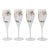 French Perrier-Jouet Champagne Flutes Glasses, Art Nouveau, Set of 4 For Sale