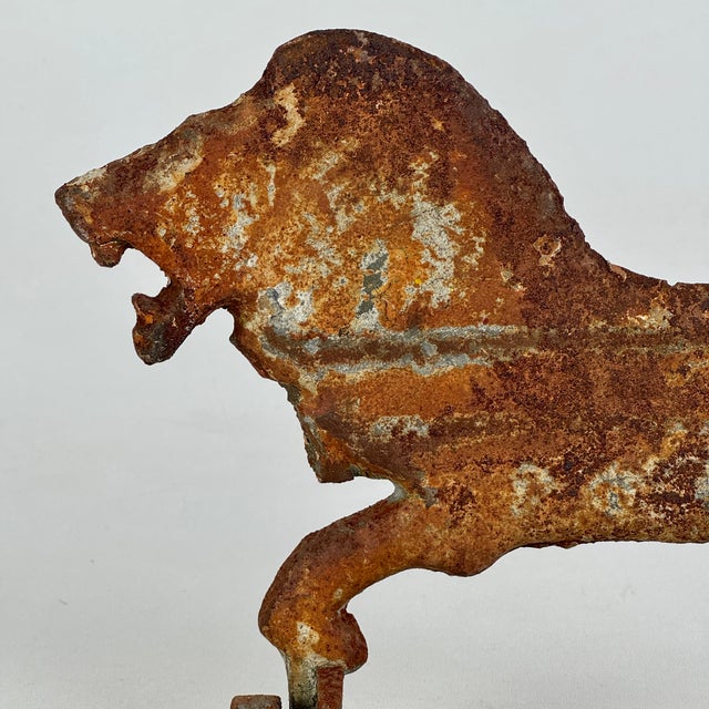 American Vintage William F. Mangels Co. Coney Island Cast Iron Lion Shooting Target, Carnival Fairground For Sale - Image 3 of 7