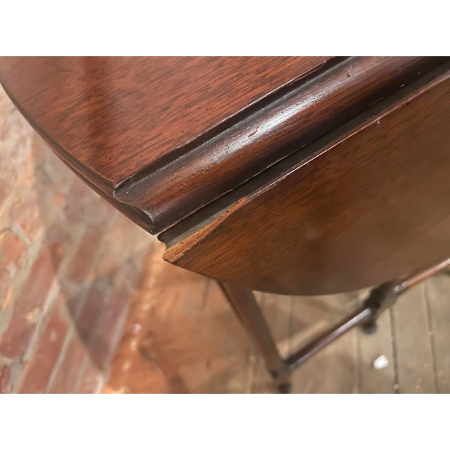 Early 20th Century Pair Petite Diminutive Mahogany Spider Leg Pad Foot Round Gateleg Tables For Sale - Image 12 of 12