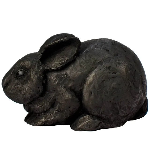 2016 Black Gesso & Raw Graphite Resin Sculpture "Pygmy Rabbit" by Darla Jackson For Sale - Image 11 of 11