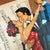 1990s Marcela Di Tomaso Ditto Tango Dancers Mixed Media Framed Art Argentina 18" X 16" For Sale - Image 5 of 9