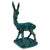 Blue Mid-Century Italian Turquoise Glazed Ceramic Fawn by Magri, 1960s For Sale - Image 8 of 8