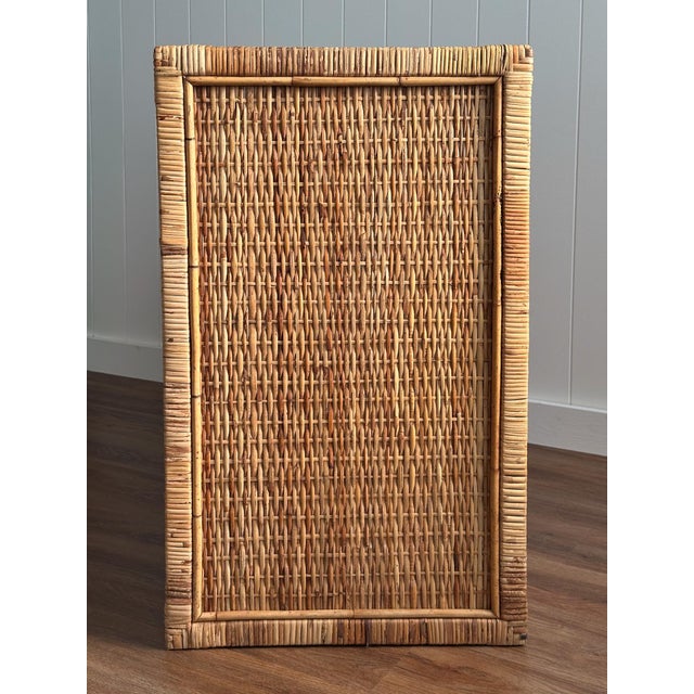 1970s Vintage Woven Rattan Chest of Drawers For Sale In Greensboro - Image 6 of 18