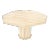Large Round Octagon Shape Single Pedestal Travertine Dining Conference Table For Sale