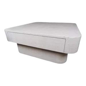 1960s Vintage Springer Style Grasscloth Coffee Table