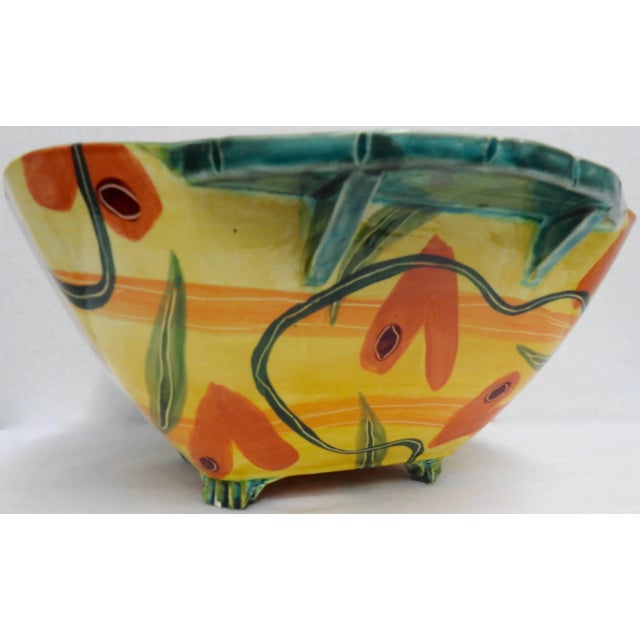 Everyone needs hearts in their home! This is a colorful bowl of yellow, orange, red and green with hearts flowing over the...