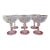 Set of 6 Antique American Brilliant Cut Glass Crystal Champagne Coup Wine Stems For Sale
