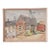 Midcentury Watercolor 1950's the Railroad Station Super Cool For Sale