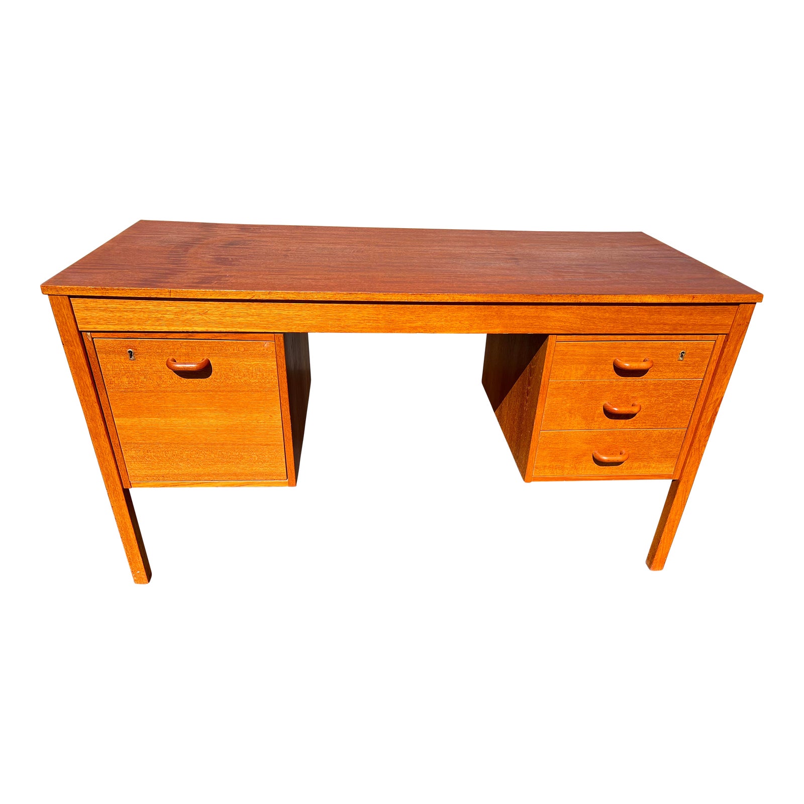 1970s Danish Modern Teak Wood Desk by Domino Mobler Chairish