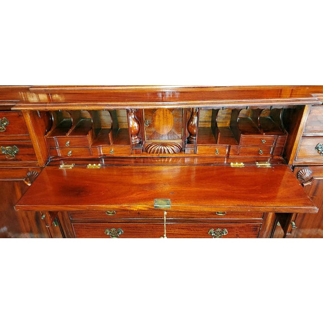 Late 18th Century 19c Irish Georgian Style Secretary Bookcase For Sale - Image 5 of 12