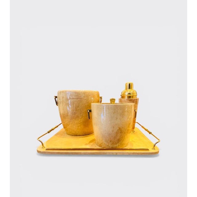 Very Rare Full Set Barware from Aldo Tura, circa 1960, very difficult to find in this condition and completed\. You have...