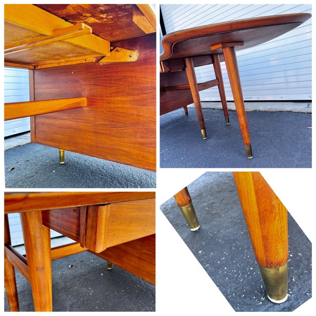 Boomerang Executive Desk With Conference Corner | Mid Century Modern by William H Sullivan for Standard Furniture c.1950s For Sale - Image 15 of 18