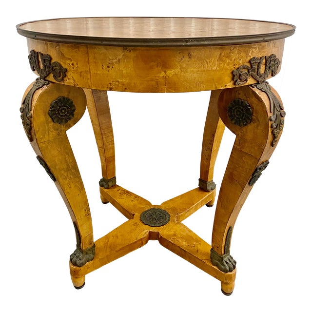 French Empire Bronze Ormolu Guéridon Table With Cabriole ...