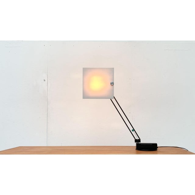 Postmodern W.O. Table Lamp by Sacha Ketoff for Aluminor, France, 1980s For Sale - Image 5 of 18