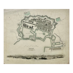 Toulon France, Original Map, 1834
