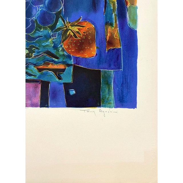 Tony Agostini Still Life with Fruits Original lithograph on Arches vellum. Signed in pencil and justified artist's proof...