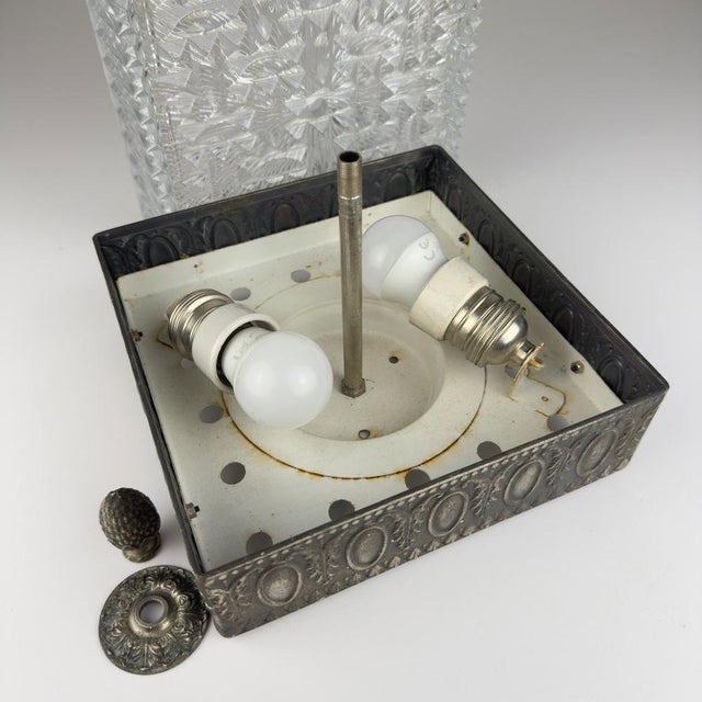 Vintage Crystal Ceiling Lamp, Italy, 1960s For Sale - Image 11 of 18