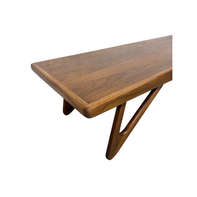 Mid-Century Modern Walnut Sculpted Coffee Table For Sale - Image 4 of 6