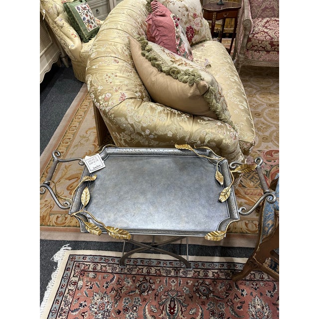 Silver Janice Minor Decorative Tray Table Neiman Marcus For Sale - Image 8 of 9
