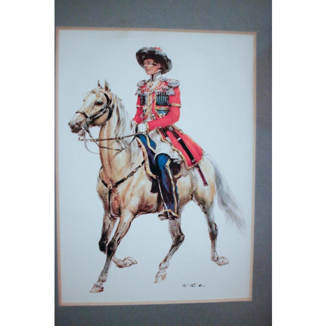 Mid 20th Century Set of Nine Framed Vintage Wolfgang Tritt Lithographs Depicting 18th C. Military Uniforms For Sale - Image 5 of 16