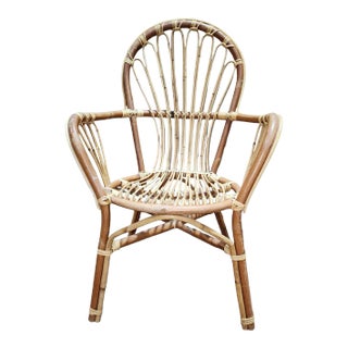 Vintage Bamboo and Cane Conservatory Chair For Sale