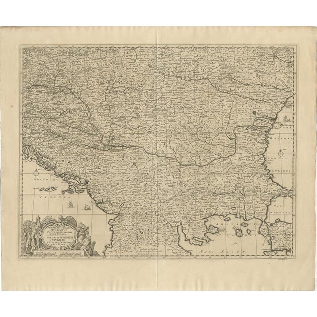 Large Map of the Habsburgottoman War by Aeg, 1729 For Sale - Image 11 of 11