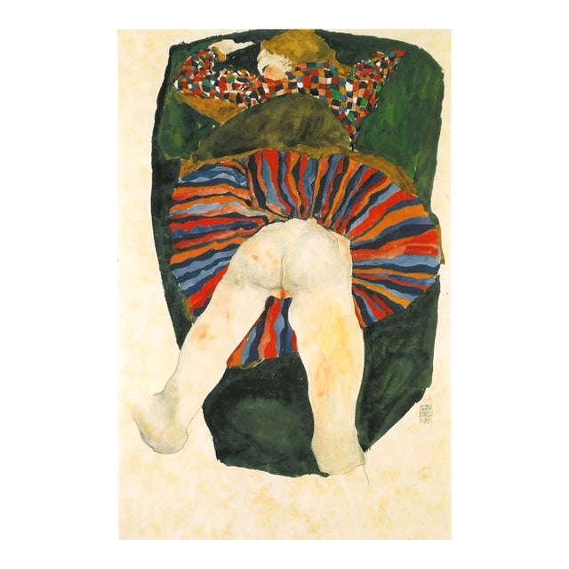 1981 Egon Schiele 11 Erotic Drawings Reclining Semi Nude For Sale
