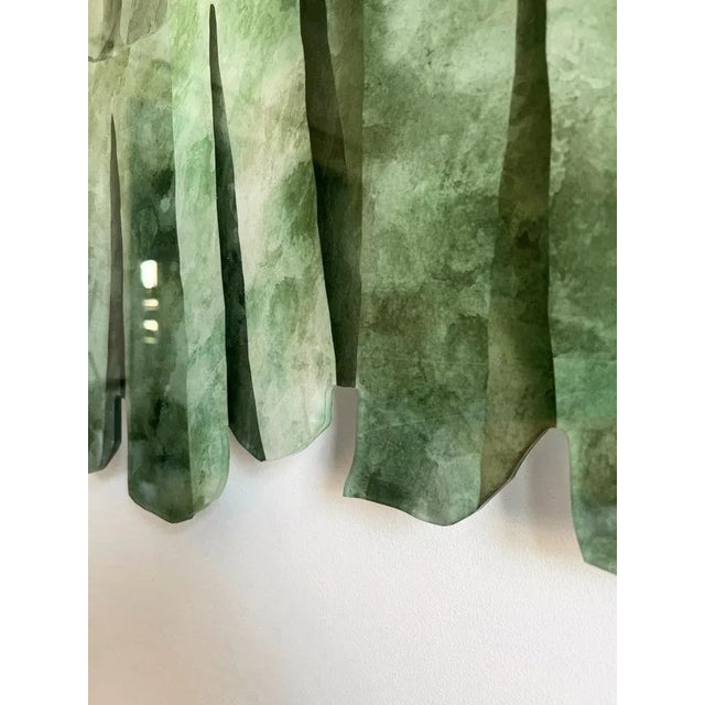 Contemporary Velvet Realities Green Wall Sculpture by Sven Jansse For Sale - Image 3 of 11