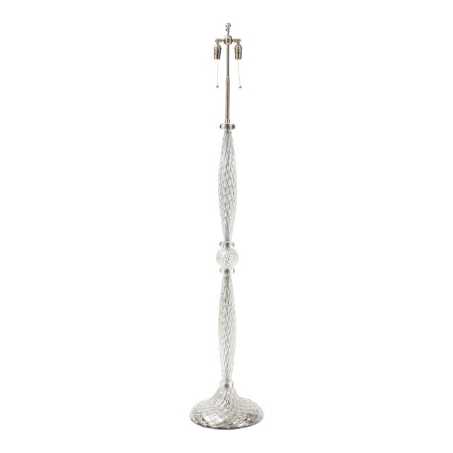 Archimede Seguso Murano Glass floor Lamp - A Pair For Sale