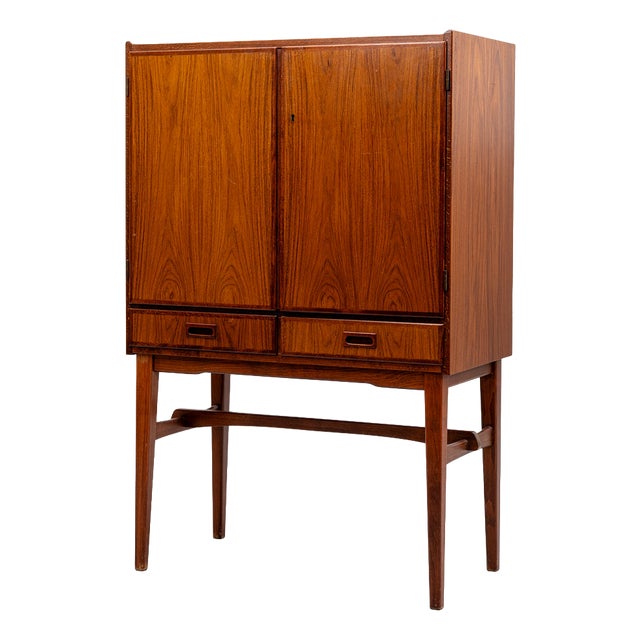 Vintage Bar Cabinet in Rosewood and Teak, Sweden, 1960s For Sale