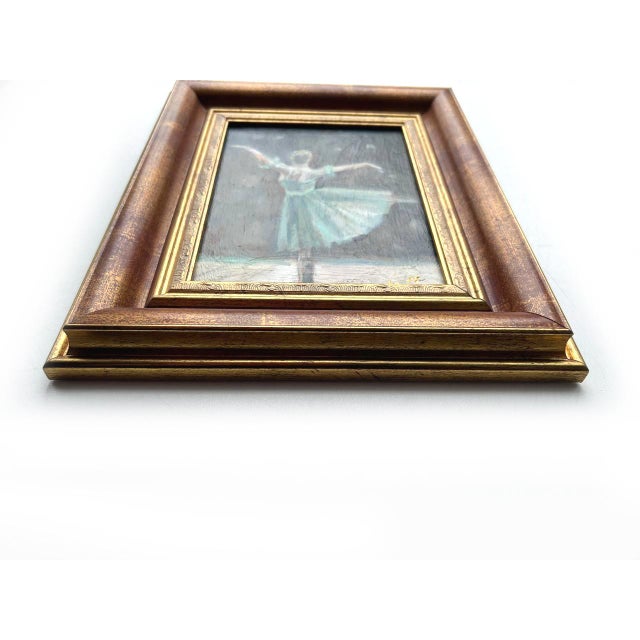 Framed Ballerina Painting Original Girl Woman Wall Decor by Valeriya Serova For Sale - Image 6 of 13