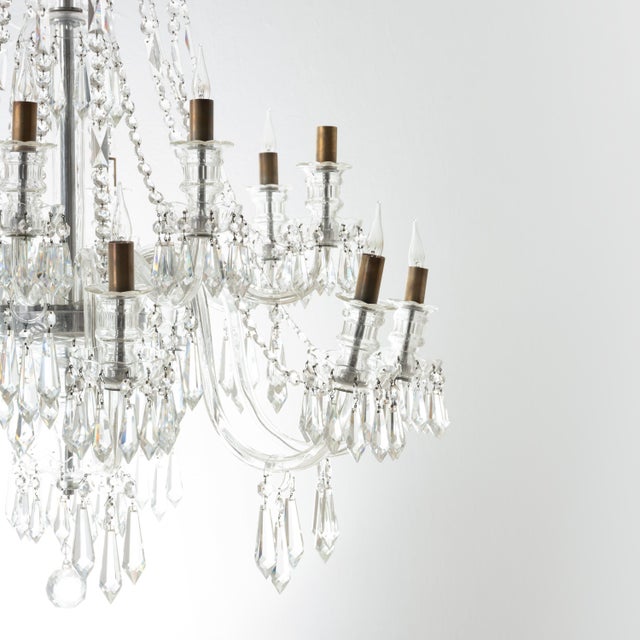 Antique Bohemian Crystal Chandelier, 1890s For Sale - Image 6 of 13