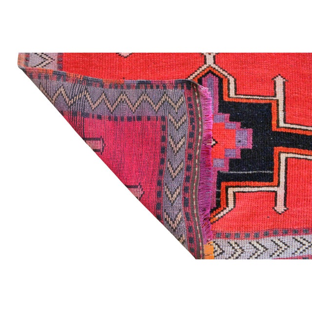 Hand-Knotted Turkish Rug Low Pile Tribal Runner Rug - 3' X 13' For Sale - Image 12 of 12