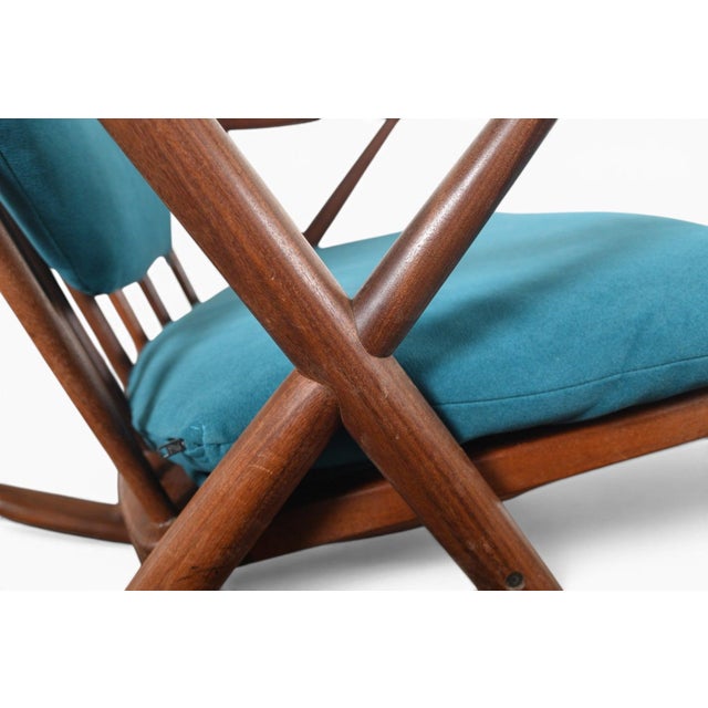 Mid 20th Century Mid 20th Century Attributed to Frank Reenskaug Model 182 Rocking Chair in Solid Afromosia For Sale - Image 5 of 10