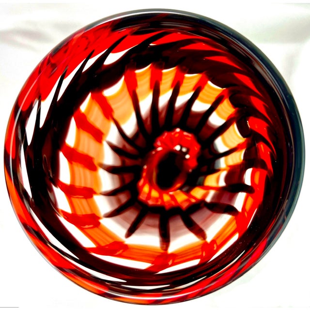 Mid 20th Century Murano Fratelli Toso Cased Art Glass Pulled Feather (Fenicio) Flame Vase - 13.75" For Sale - Image 11 of 12