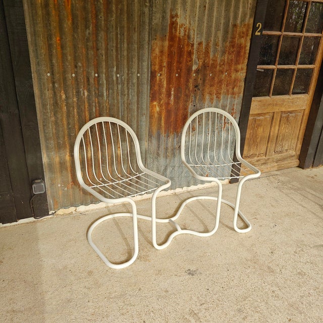 Two-Seater Curved Tubular Bench, 1970s For Sale - Image 14 of 18