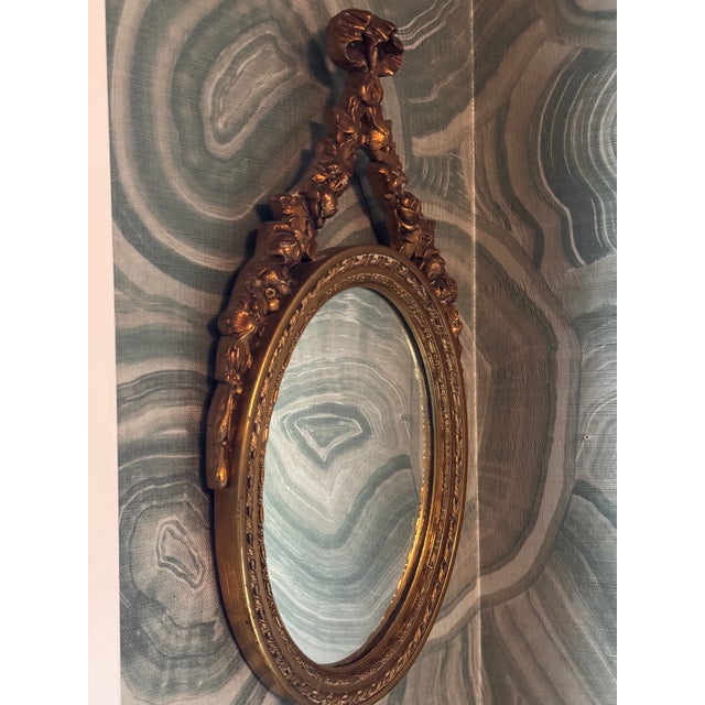 1950s Louis XV Style Oval Mirror For Sale - Image 4 of 6