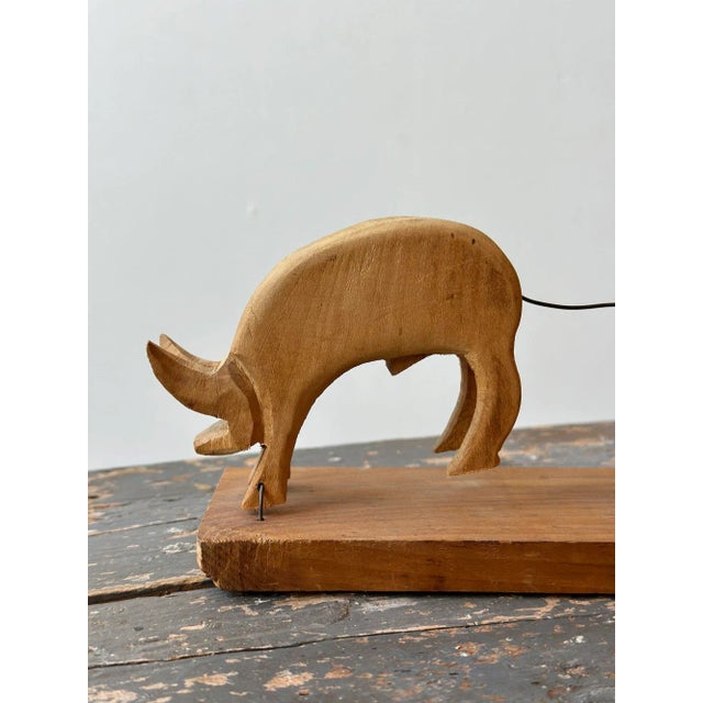 1950s Folk Art "Bouncing Pig Farmer" Crank Sculpture by Willard Watson, Circa 1950s For Sale - Image 5 of 12