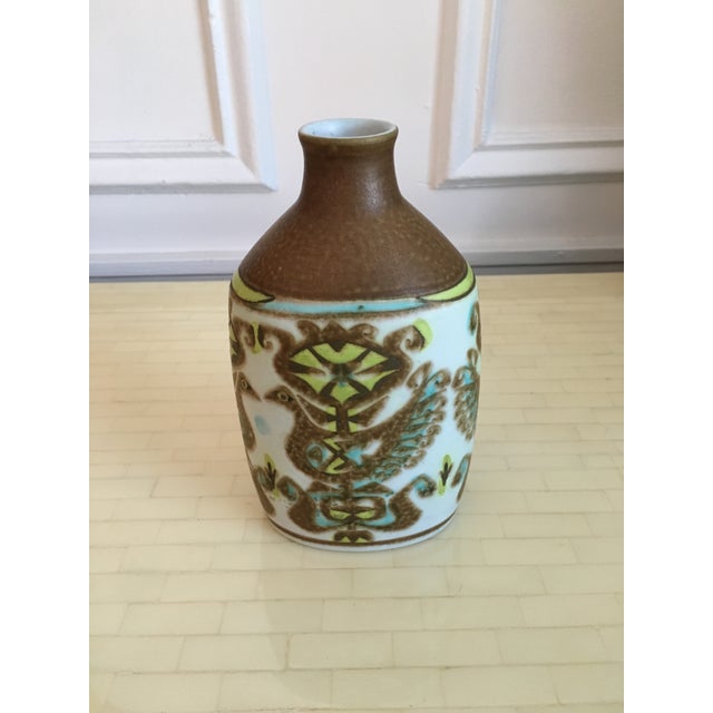 Royal Copenhagen Brown Blue And Green Fajence Vase Chairish