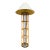Vintage Bamboo Rattan Floor Lamp Chrome Cage Column Organic Modern Boho For Sale