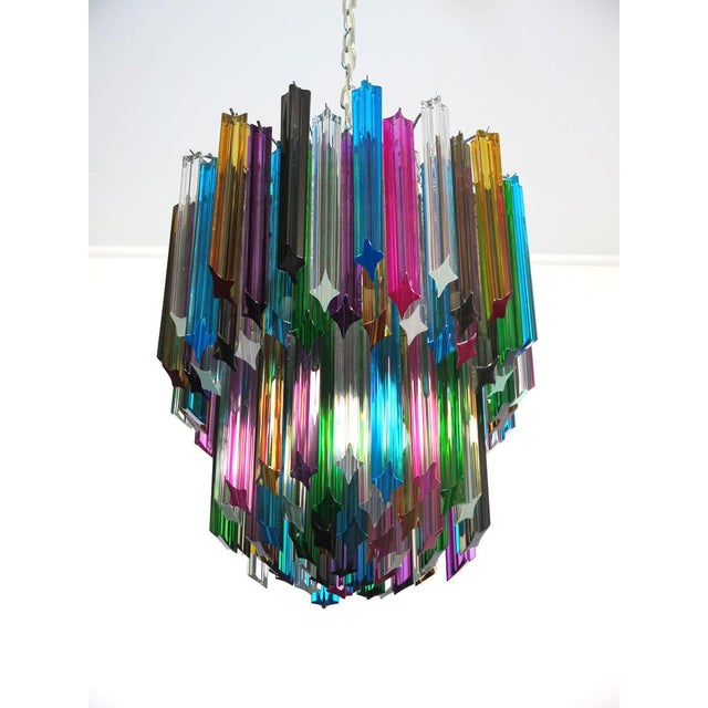 Glass Murano Glass Elena Model Chandelier in the style of Venini Style, 1990 For Sale - Image 7 of 13