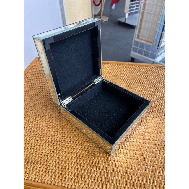 Vintage Mirrored Box Jewelry Box For Sale In West Palm - Image 6 of 10