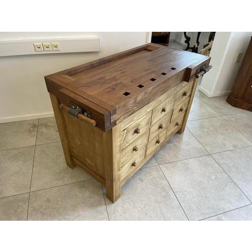 Antique Workbench with Drawers For Sale - Image 5 of 18
