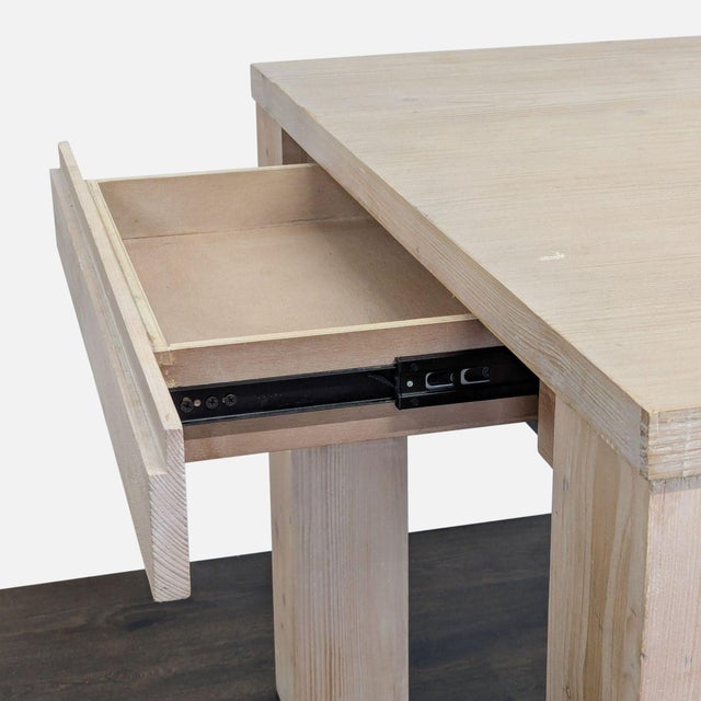 Pottery Barn Folsom Storage Extendable Dining Table For Sale - Image 9 of 13