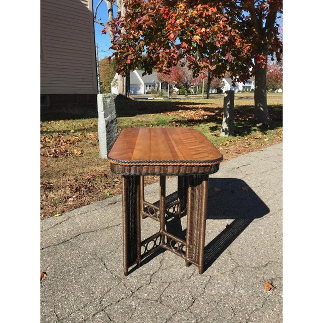 Brown Antique Brown Wicker Set - 3 Pieces For Sale - Image 8 of 11