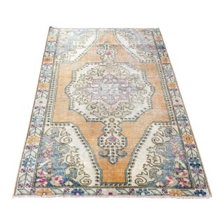 1960s Vintage Turkish Bohemian Rug - 4′4″ × 6′9″ For Sale