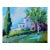 Modern Impressionist Sunlit Farm Oil Landscape For Sale