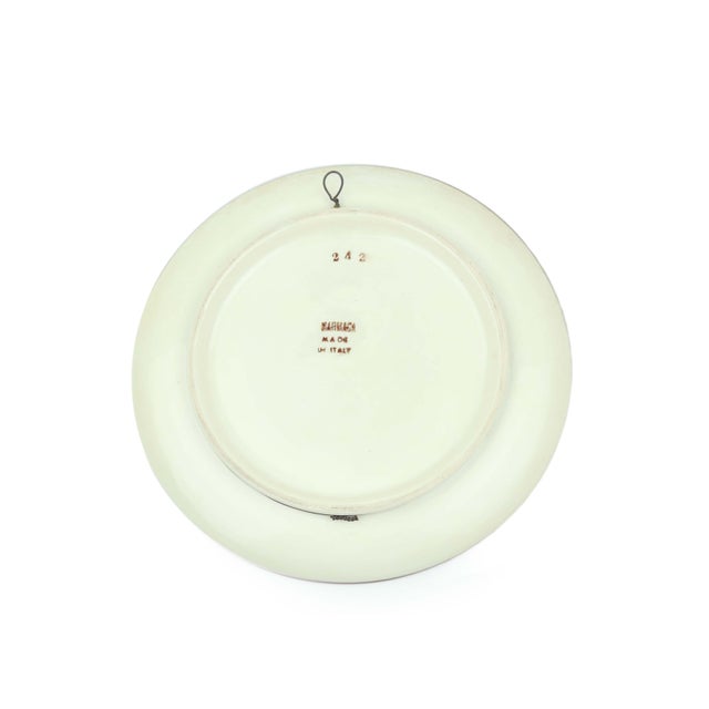 Mid 20th Century Mid Century Modern Rome City Side View With Gold and Black Motif Italian Decorative Plate Wall Decor For Sale - Image 4 of 5